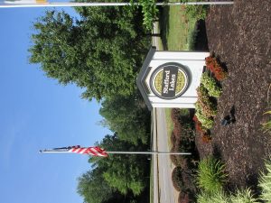 stafford lakes sign and road